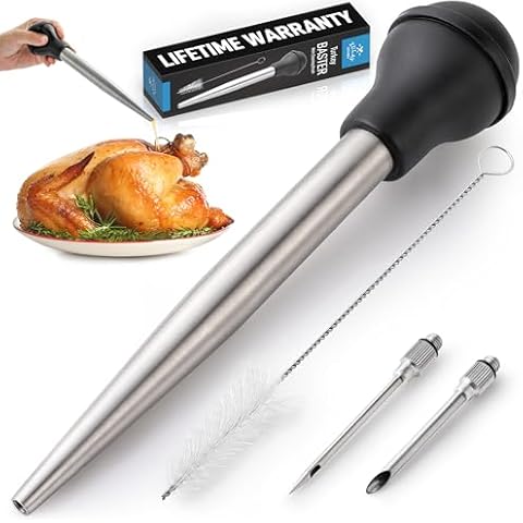 Zulay Kitchen Stainless Steel Turkey Baster Cover