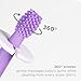 Ubbi 360° Baby Training Toothbrush with Safety Shield and Cover, Food-Grade Platinum Silicone, Gentle Cleaning for Infants, Smoothie Purple