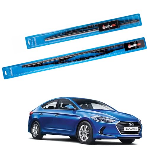 Image of Windshield Car Wiper Blades Metal Frame Water Repellant Cleaning Wiper Blades Refills Best for Hyundai Elantra Gen 3 (2016 Onwards) Dr 24 inch /Pa 16 inch
