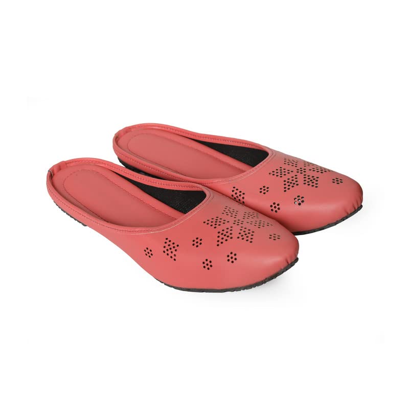 yash & co. Punjabi Juti for Ladies Handmade Mojari Rajasthani Jutti Ethnic (Pink,5UK)-picture-19