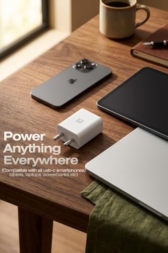 Image of 66W GaN Fast Charger for Laptop & Mobile | USB-C PD Charger Adapter | Ultra-Fast Charging for MacBook, HP, Dell, Lenovo, Asus, iPhone, iPad, Android | Compact Travel Wall Charger