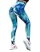 CMTOP Mallas Pantalones Deportivos Leggings Pantalones de Yoga Tie-Dye Mujer Yoga de Alta Cintura Elásticos y Transpirables para Yoga Running Fitness con Gran Elásticos