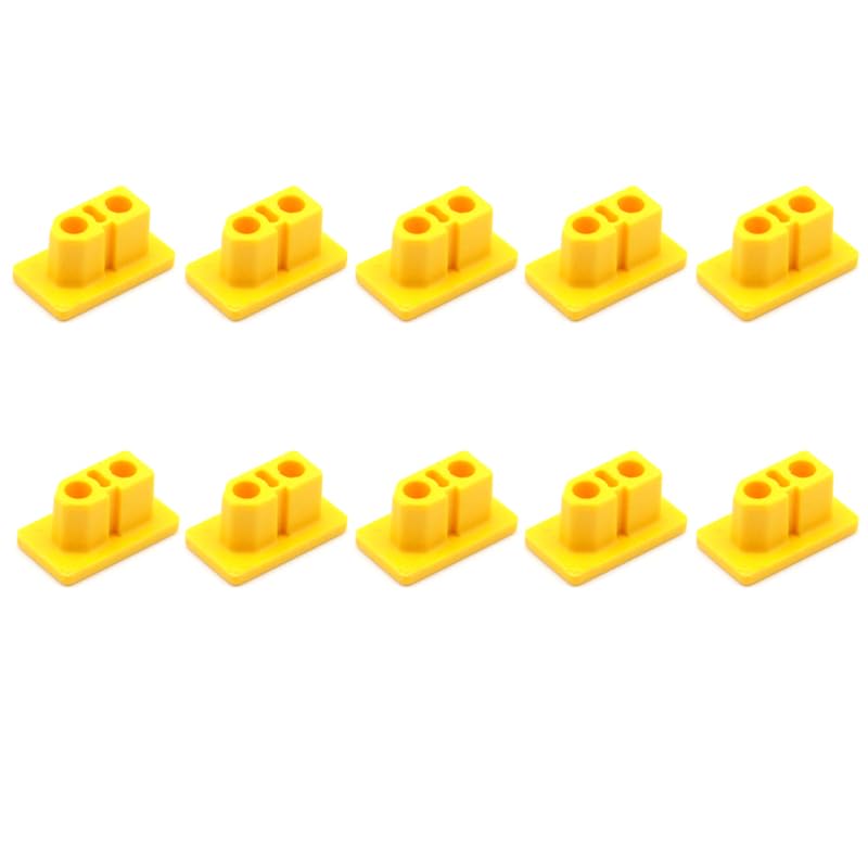 10pcs XT60 XT60H Male/Female Plug Dust Cap PVC Protective Cover Anti-Dirt Cap Protector Shell Yellow/Black for RC Aircraft Drone (10pcs Yellow Male)