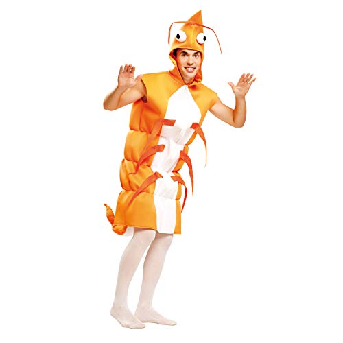 My Other Me Me-201343 Del mar Disfraz de gamba para hombre, ajedrez, multicolor, M-L (Viving Costumes 201343)