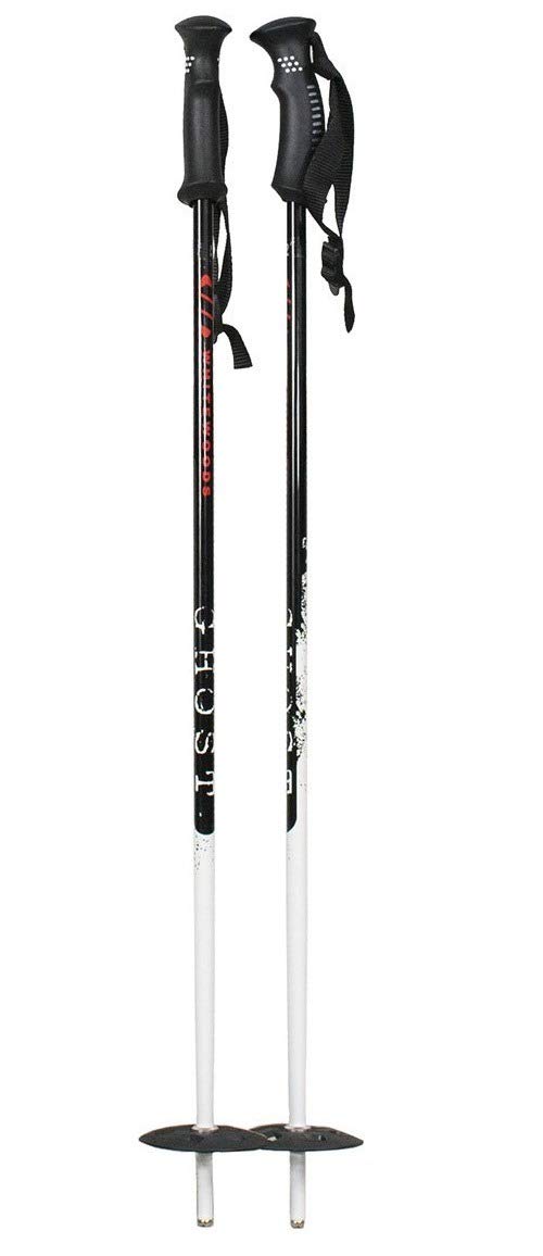 Whitewoods Ghost Junior Alpine Downhill Ski Poles, White/Black (34