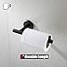 JQK Black Toilet Paper Holder, 5 Inch 304 Stainless Steel Thick 0.8mm Tissue Paper Dispenser, Matte Black Wall Mount, TPH100-PB