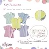 Emily Rose 14.5 Inch Doll Clothes - 5PC Pastel T-Shirts for Crafting & Sublimation | Gift Boxed | Wellie Wishers & Glitter Girls Compatible - USA Brand