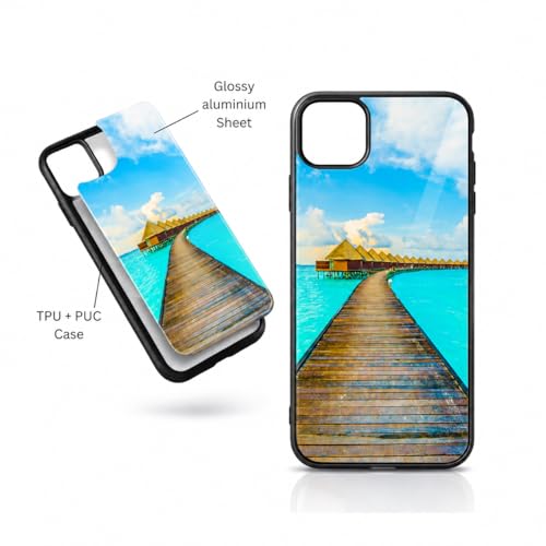 Image of Make My Art TPU Mobile Back Cover for iPhone 14 (5G), Glossy Aluminium Sheet, Spider-Man Comic Pattern, Water Resistant, Slim Fit Case