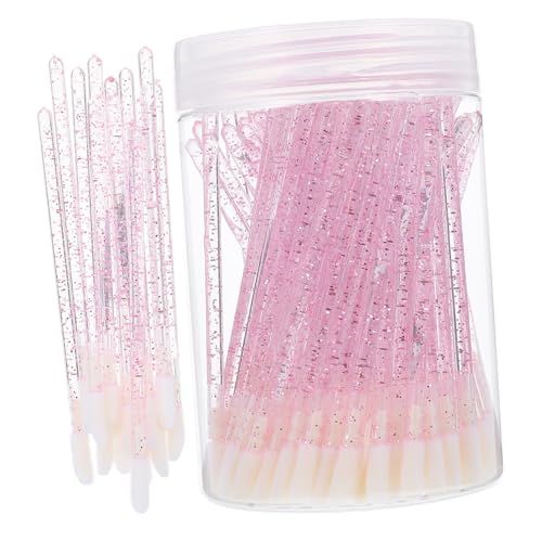 MUSISALY 1セット使い捨てアイシャドウ 唇ブラシ 水晶杆デザイン 快適なフ