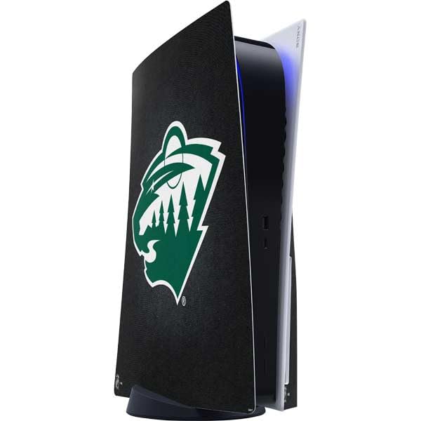 Skinit Decal Gaming Skin Compatible with PS5 Console - Officially Licensed NHL Minnesota Wild Black Background Design