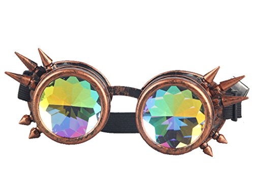 ZAIQUN Kaleidoscope Glasses Steampunk Goggles Rivet Steampunk Windproof Mirror Vintage Gothic Rave Rainbow Crystal Lenses Glasses steampunk buy now online ZAIQUN Kaleidoscope Glasses Steampunk Goggles Rivet Steampunk Windproof Mirror Vintage Gothic Rave Rainbow Crystal Lenses Glasses steampunk buy now online