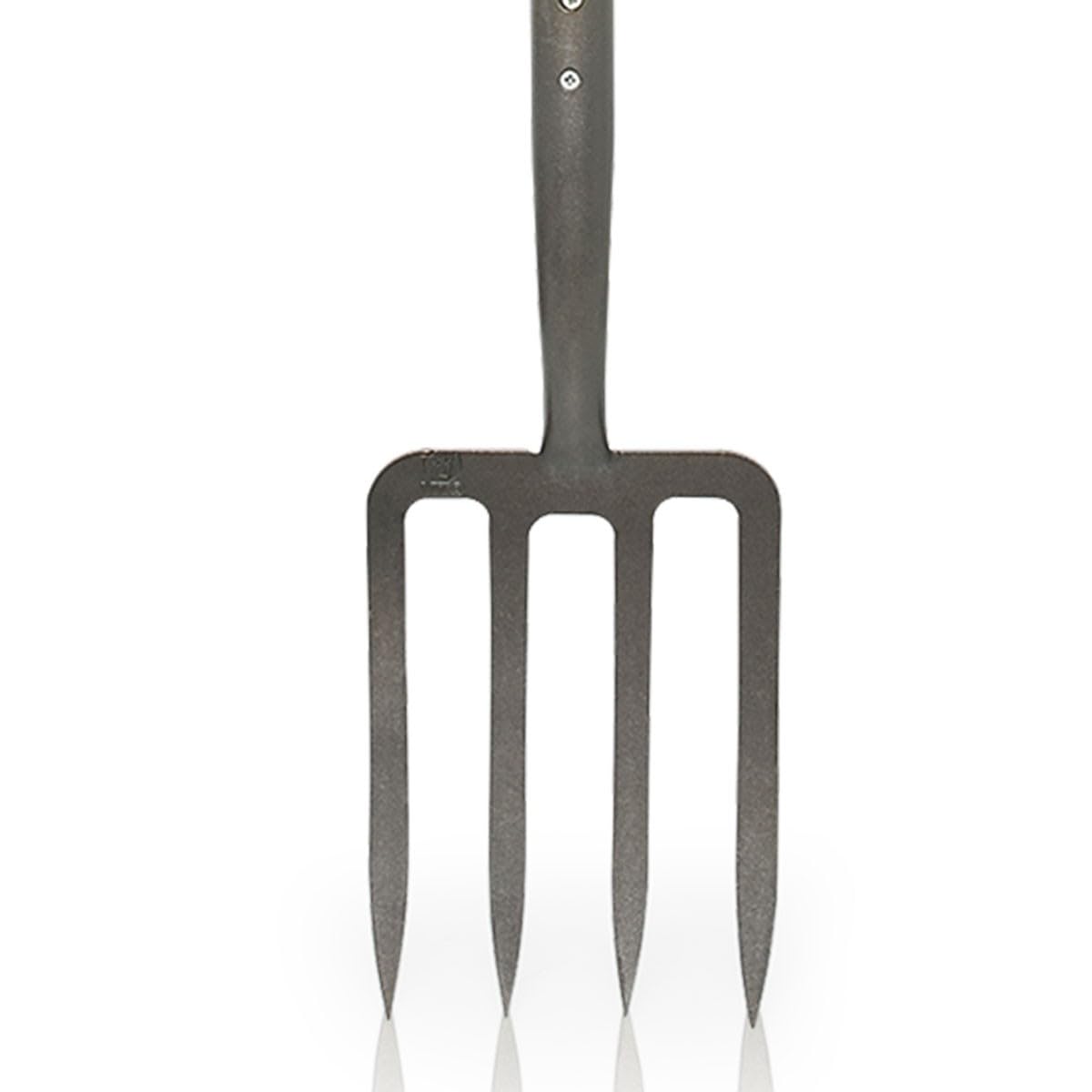 VITO - Fourche à Bêcher 4 Dents pour Sols Lourds & Caillouteux – Outil de Jardinage Idéal pour Aérer, Retourner la Terre & Décompacter – Manche Bois Poignée Y Ergonomique