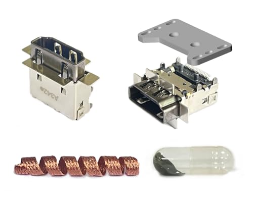 ElecGear 2x HDMI Ports + Desoldering Heating Plate Replacement for Xbox Series S HDMI Socket of XSS, Repair Part and Special Desolder Wire Soldering Tools incl.