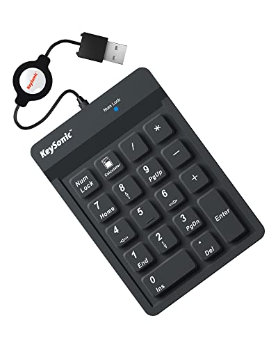 Keysonic ACK-118BK Pavé numérique en silicone USB/RoHS Noir