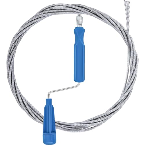 Desatascador de desagües en espiral, espiral de limpieza de tuberías, 5 m x 5 mm, acero inoxidable, espiral flexible, limpiador de tuberías, herramienta de eliminación de obstrucciones, herramienta