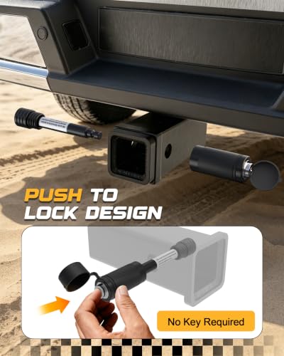 Image of RETRUE Trailer Locking Hitch Pin, 5 /8 inch Pin, Fit 2 inch & 2-1 /2 inch Receiver, Black