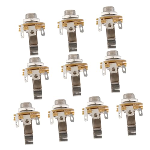 Toddmomy Mic Socket for Guitar 10 Pack 6.35mm Microphone Holder for Instruments Stringed Instruments Mic Support