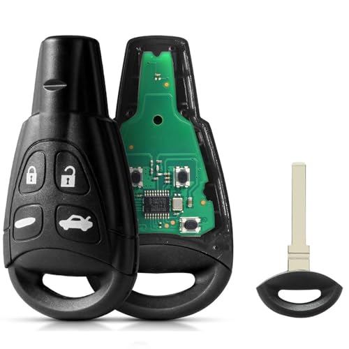 Porte-clefs de voiture pour Saab 9-3 et 9-5 télécommande 4 boutons 434Mhz ID46 replacement