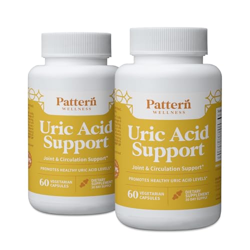 Image of Pattern Wellness Uric Acid Support Supplement - 120 Veggie Capsules | Supports Uric Acid Balance & Joint Wellness - Herbal Formula - 3rd Party Lab Tested