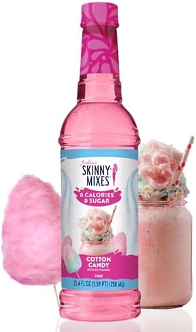Jordan's Skinny Mixes Cotton Candy Syrup for Drinks, 25.4 fl oz