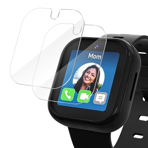 Tiorecime 2 Pack Screen Protector for SyncUP Kids Watch 2, Waterproof HD Clear Tempered Glass Screen Protector, Scratch Resistant Protective Film Compatible with SyncUP Kids Watch 2