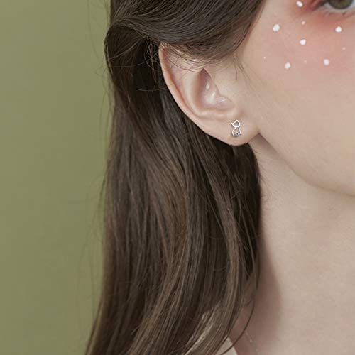 Newitin 11 Pairs 925 Sterling Silver Stud Earrings For Girls Hypoallergenic Earrings Unicorn Earrings Animals Earrings Silver Cute Stud Earrings For Women Girls #TOP6