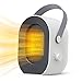 Mini Portátil Eléctrico Calefactor, Calefactor de Aire Caliente, 3s Calentamiento Rápido, 1/2/3/6h Temporizador, Apagado Automático, Calefactor Ceramico para Hogar y Oficina