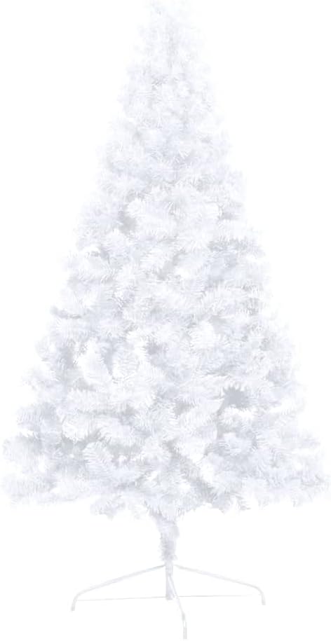 Artificial Half Pre-lit Christmas Tree with Stand White 70.9 PVC Xmas Tree Artificial Christmas Tree Outdoor Christmas Tree Arbol De Navidad for Living Room Room Office Porch