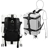 Baggex Store Premium Rugged Backpack Conversion System, Lockable Buckles,Zippered Pockets,Deluxe Padded Backplate Luggage Strap for 22-30 Inch Hardshell Case/Luggage/Suitcase