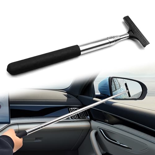 NYWOR Raclette Professionnelle pour Vitres de Voiture, Mini-raclette Rétractable avec Racloir en Caoutchouc Souple, Longueur Extensible Jusqu'à 98cm pour...