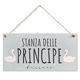 carispibet stanza delle principe | segni decorativi cartello decorativo per la casa cartelli di camera di letto cartelli per bambini regalo per lui 15 x 30 cm