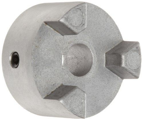 Lovejoy 45404 Size AL150 Jaw Coupling Hub, Aluminum, Metric, 42 mm Bore, 107.95 mm OD, 44.45 mm Length Through Bore, 12 mm x 3.3 mm Keyway