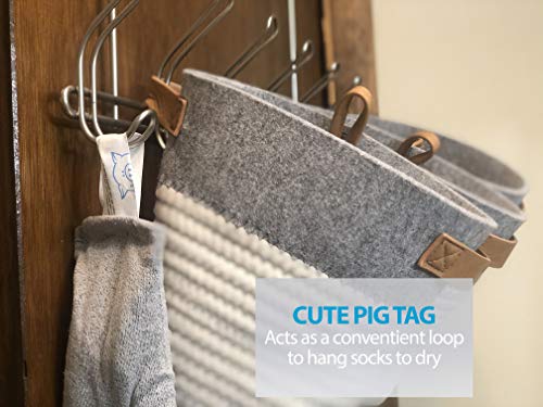 Image of PIG Dryer-Safe Reusable Water Absorbent Sock - 2 Pack - 3 inch x 38 inch - Absorbs Up to 34 oz per Sock - Beige - PM50687