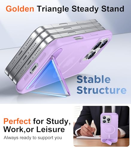 Image of Magnetic Compatible with iPhone 16 Pro Case, [Built-in Invisible Kickstand][Compatible with MagSafe][Military Grade Shockproof] Slim Translucent Matte Phone Case for iPhone 16 Pro 6.3 inch