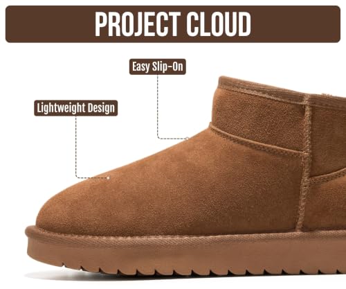 Image of Project Cloud Genuine Leather Ankle Boots for Women - Water Resistant with Memory Foam Insole Winter Boots - Trending Shoes & Comfortable Women's Ankle Boots (Hippy)