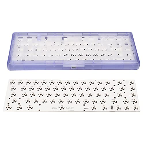 Clavier de jeu 67 touches RGB Jectse violet hotswap idéal pour sublimer votre setup de streaming