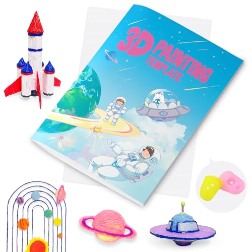 3D Pen Printing Drawing Book, Outer Space Theme