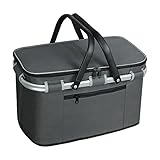 LIQINGG 26L Kühltasche EinkaufsköRbe Groß Isolierkorb KüHlkorb Picknickkorb Picknicktasche-für Reisen/Picknick/Einkaufen (Grey)…