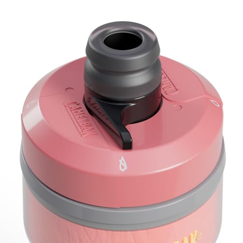 Image of CamelBak Podium Chill Insulated Bike Squeeze Water Bottle, Cold Retention for Cycling, 21oz, Coral Sunset