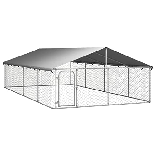 vidaXL Outdoor Hundezwinger Dach 600x300x150cm Hundekäfig Hundehaus Hundehütte