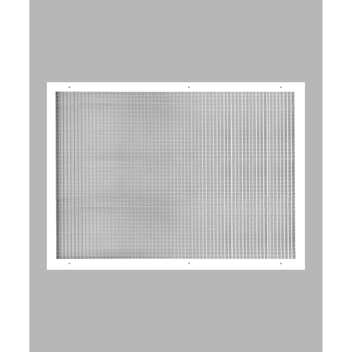Image of HVAC Premium 26'' x 34'' or 34'' x 26'' Cube Core Eggcrate Return Air Grille - Aluminum Rust Proof - HVAC Vent Duct Cover - White [Outer Dimensions: 27.75 x 35.75]