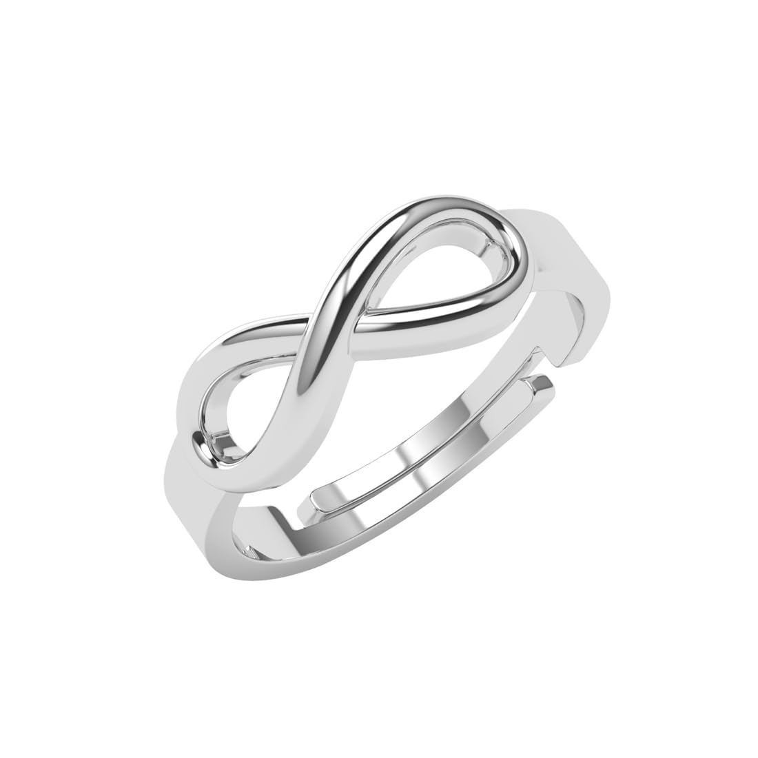 Clara Pure 925 Sterling Silver Eve Infinity Love Finger Ring | Platinum Plated | Size Adjustable | Gift for Women Girls Wife Girlfriend (B0D9BMYKNL) Amazon Price History, Amazon Price Tracker