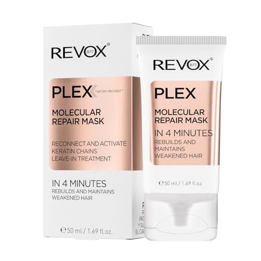 REVOX B77 - Plex Molecular Repair Mask, 50 ml, Mascarilla Reparadora Cabello, Repara los Enlaces de Queratina del Pelo, Suaviza y Fortalece Cabello Dañado, Previene Puntas Abiertas, Melena Brillante