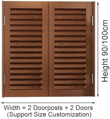 Solid Wood Saloon Swinging Doors - Two-Way Open for Kitchen & Doorways, Western Style Entrance, 100x100cm - Durable Interior Door for Rustic Decor
