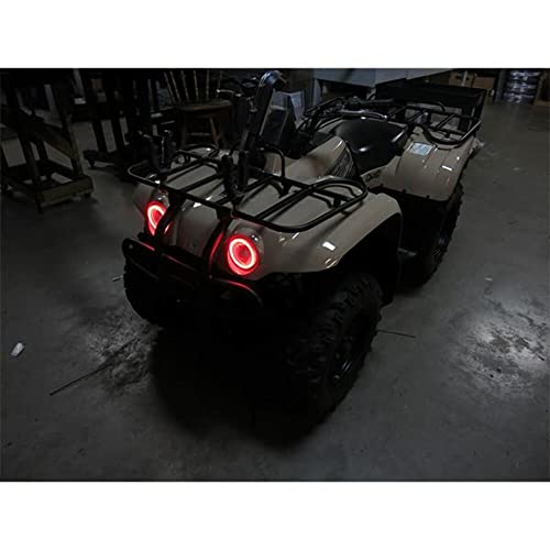 SNORKELYOURATV SYA Angel Eyes LED Halo Accent Light Kit | Compatible with Yamaha Big Bear 400 | ATV Accessories | Red
