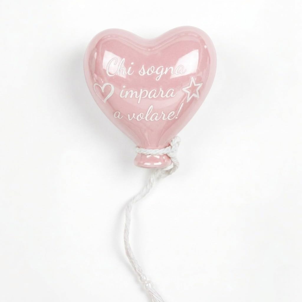 Doni Bomboniere Geburt 12 Stück Magnet in Ballonform Original Herzen Tischkarten Mitbringsel Taufe Erster Geburtstag Erstkommunion Wer Träumt Lernen Fliegen Komplette Geschenkideen