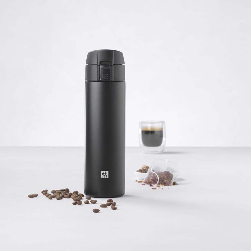 Zwilling 39500-508-0 Tazza Termica, 450 ml, Colore Nero, Acciaio Inossidabile