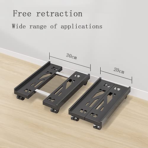Soporte móvil para CPU ajustable en ancho, con 4 ruedas caster, para torre de computadora, ideal para PC gamer (Negro, 40 × 22–35 × 7 cm) miniatura 4