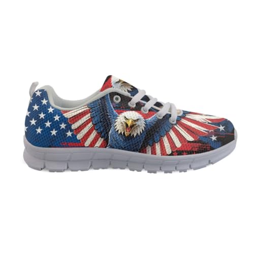 Image of GIFTPUZZ Mens Lace Up Athletic Trainers Running Sneakers Wedge Breathable Gym Lightweight Sports Tennis Shoes