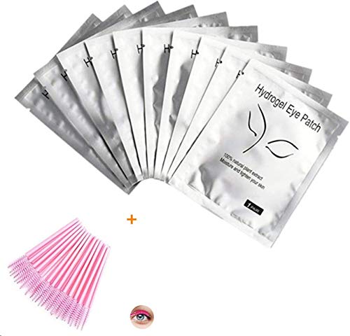 SIISMI Cils Pads Pour Extensions 50 Paires Patch Extension De Cils + 25 Brosse à cils